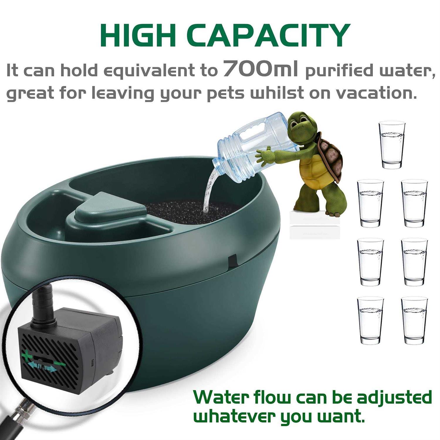 Alternative view of NEPTONION Reptile Chameleon Cantina with Snacks Trough Drinking Fountain Water Dripper for Amphibians Insects Lizard Turtle Snake Spider Frog Gecko