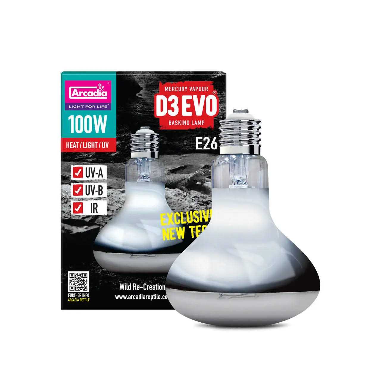 Arcadia D3EVO Mercury Vapour Basking Lamp