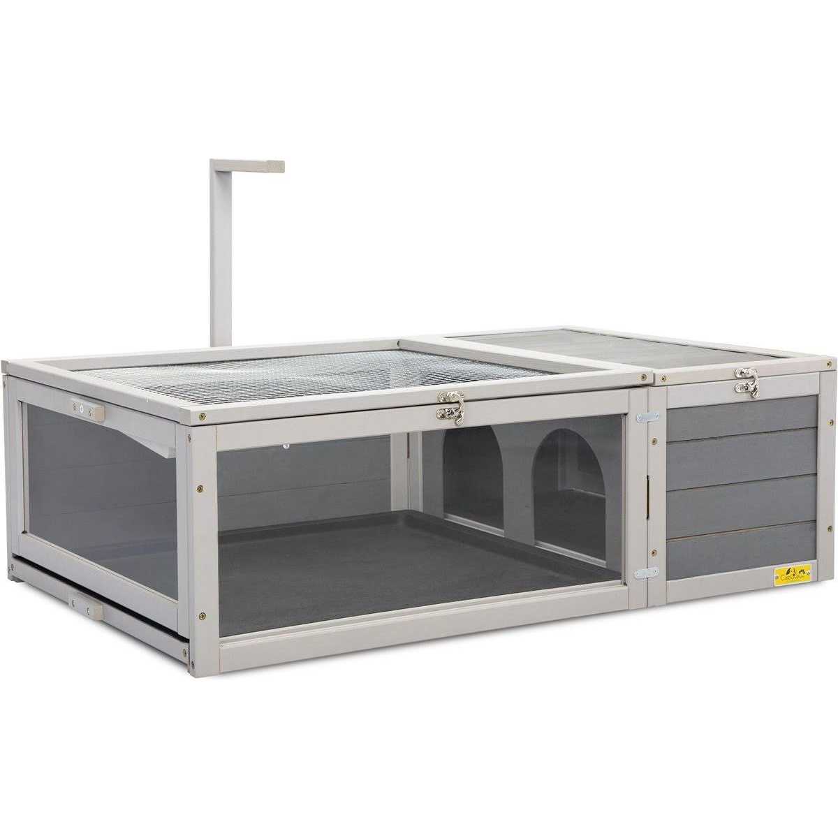 Alternative view of Coziwow by Jaxpety Wooden Tortoise House with Removable Trays Reptile Habitat