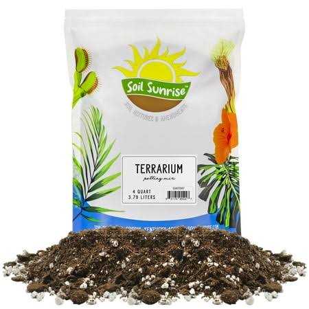 Terrarium Potting Soil Mix w/Blended Filtering Charcoal Custom Made for Terrariums