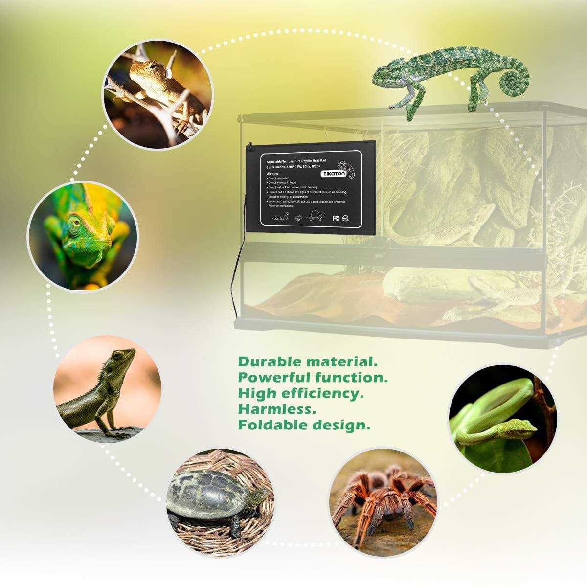 Alternative view of Tikaton Reptile Heat Pad Adjustable Temperature Under Tank Heater for 10-20gal/30-40gal Tank
