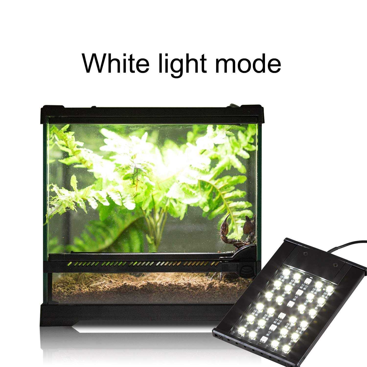 Alternative view of petpetssmart Terrarium Light Day and Night Mode Reptile Led Light Hood for Reptile Terrarium White Light and Blue Light Fit for Different Pet Habits