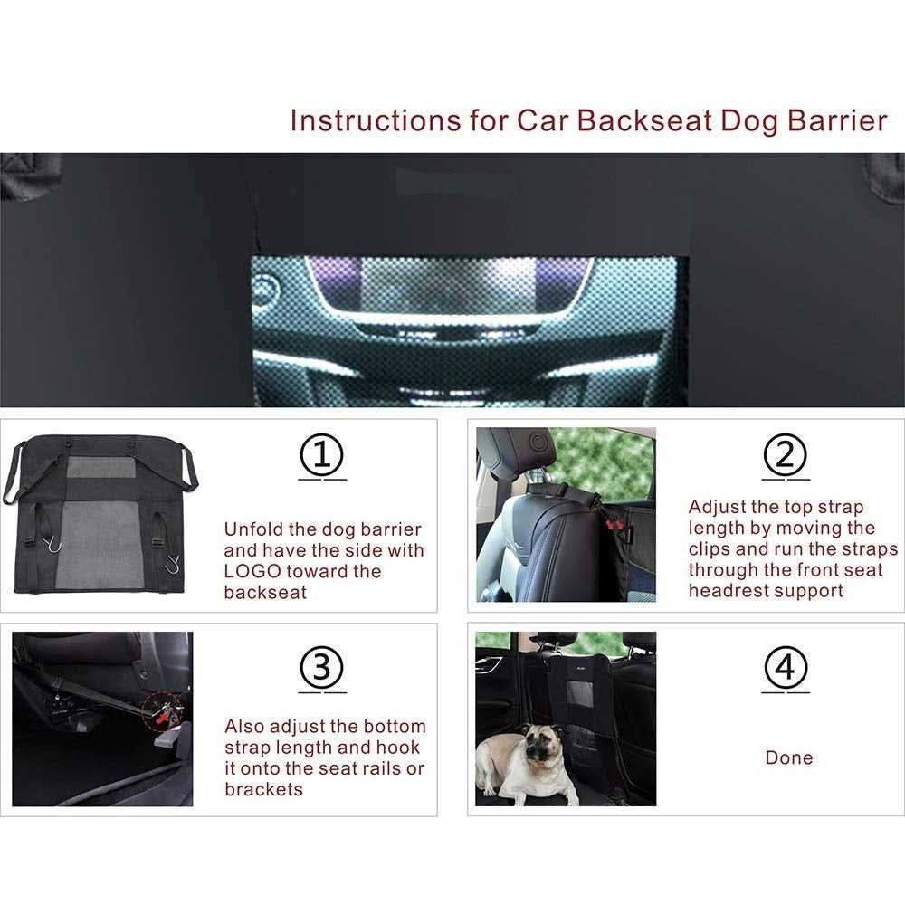 Alternative view of Wellbro Dog Car Backseat Barrier, Padded and Durable Nylon Net Pet Barrier