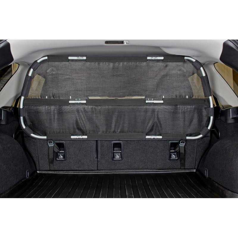 Bushwhacker Cargo Area Dog Barrier for CUV & Mid-Sized SUV 46 Wide Hatchback Pet Divider Crossover Vehicle Car Net Mesh Travel