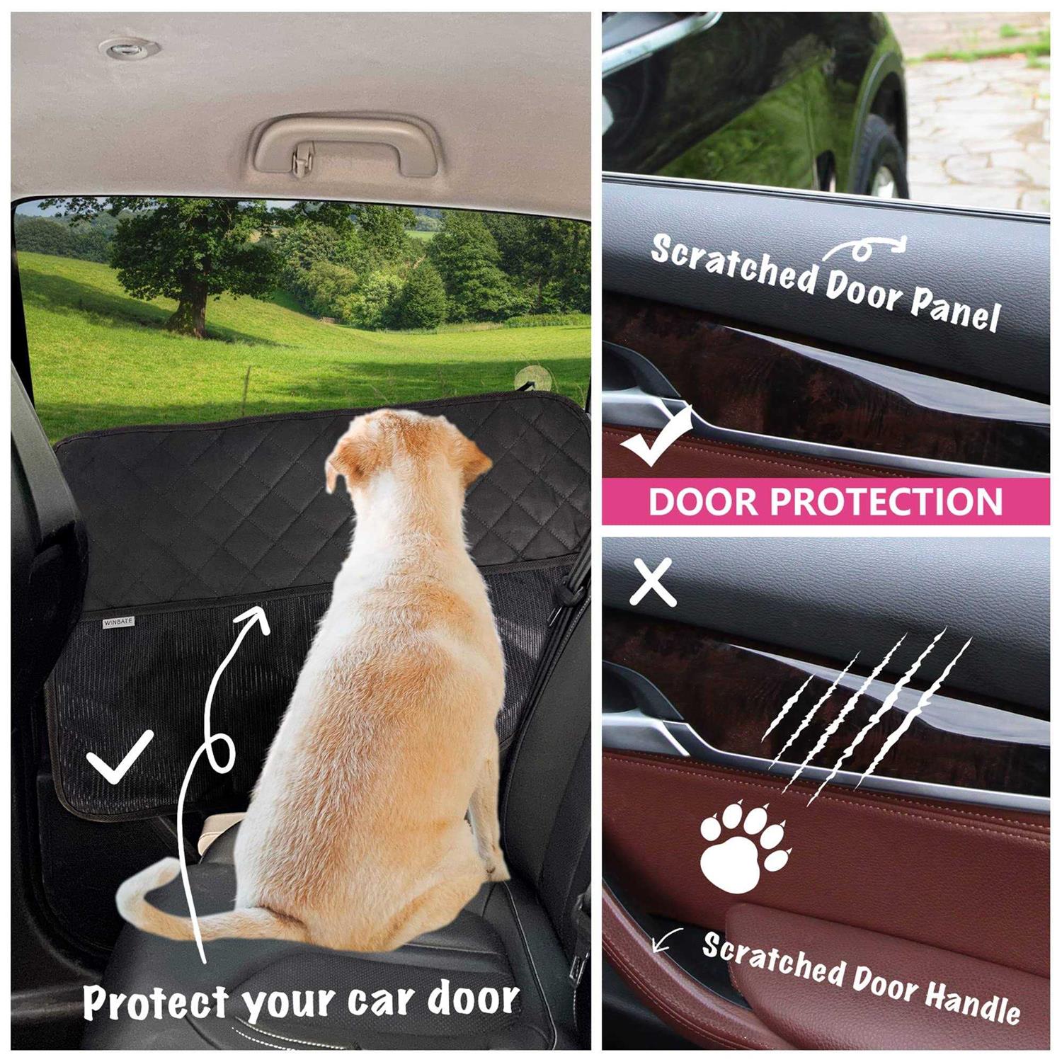Alternative view of Winbate 2PCS Car Door Protector for Dogs Pet Car Door Cover-Waterproof Scratchproof Nonslip Durable Car Door Protector