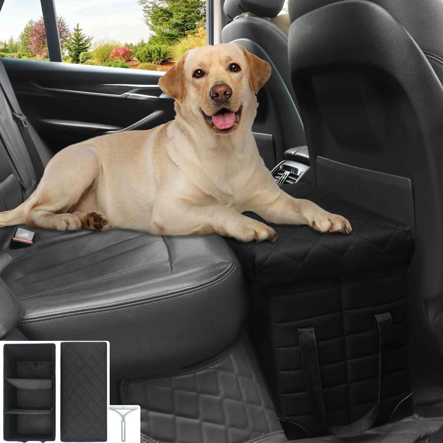 GOYJOY Seat Extender for Dogs,Back&Front Seat Extender with Storage for SUV Truck Sedan,Can Hold Up to 200lbs,for Large Small Medium Pets