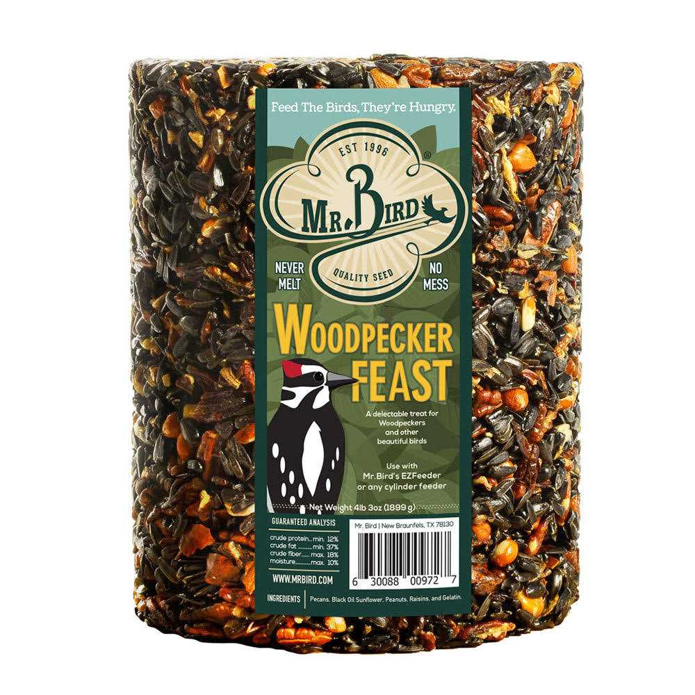 Alternative view of Mr. Bird Woodpecker Feast Cylinder