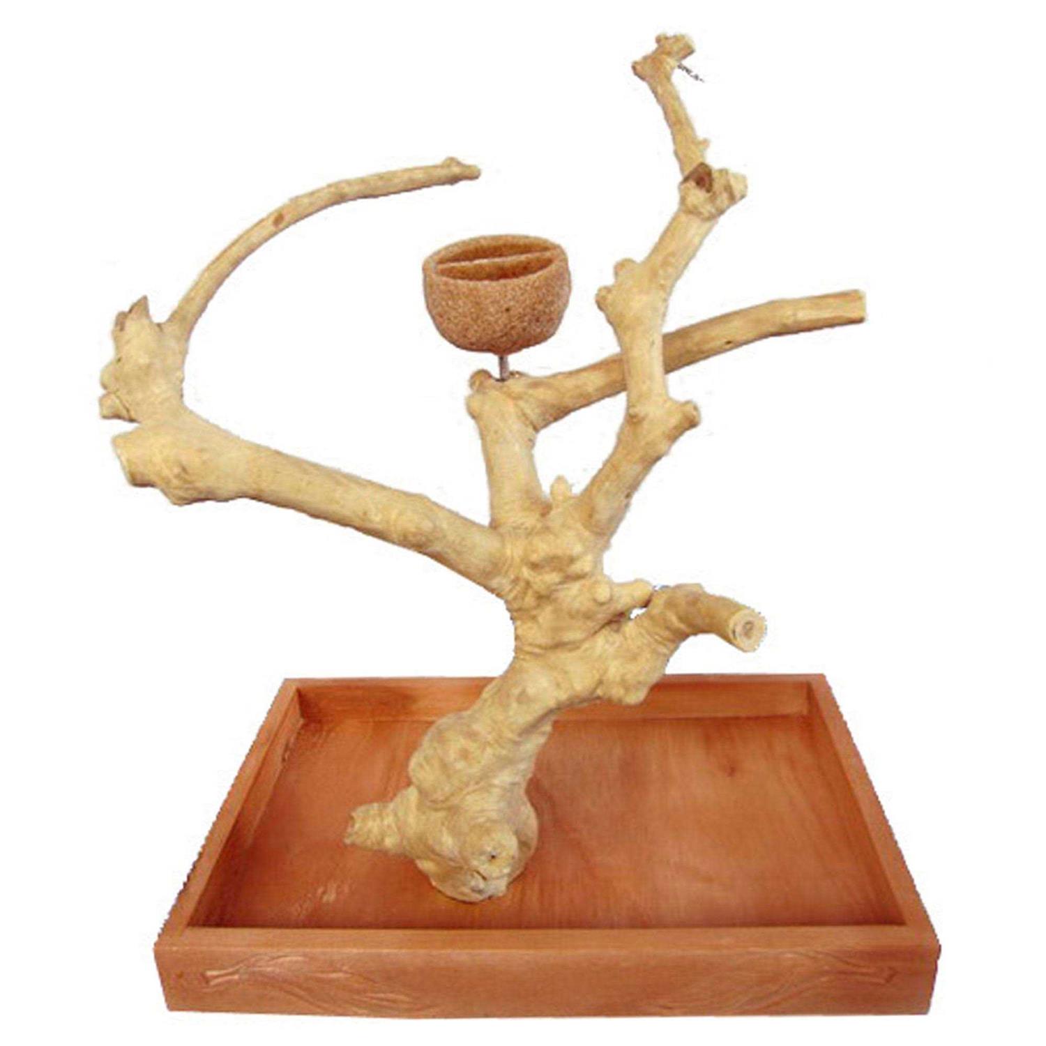 Alternative view of A&E Cage Medium Java Wood Table Top Play Stand