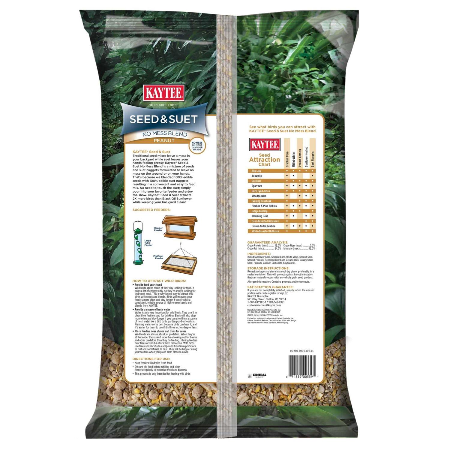 Alternative view of Kaytee Seed & Suet No Mess Bird Food