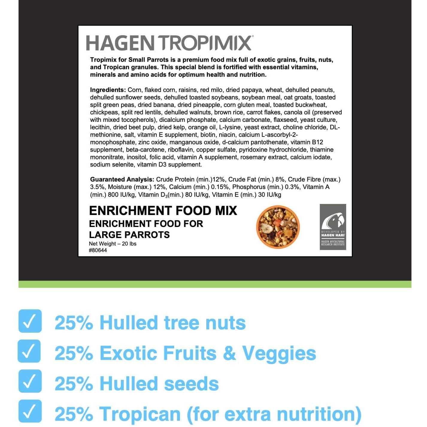 Alternative view of Tropimix Enrichment Food for Small Parrots