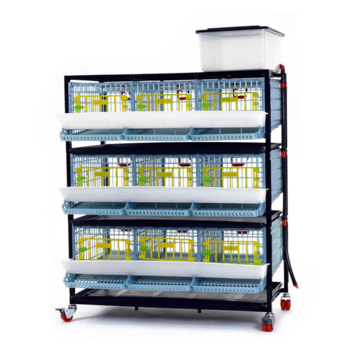 Cimuka Quail Breeding Cage Indoor 3 Layer Stackable Quail Coop