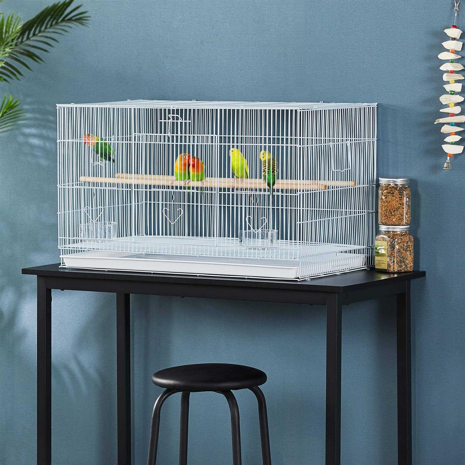 Alternative view of Topeakmart 18 Flight Cage with Slide-Out Tray for Birds