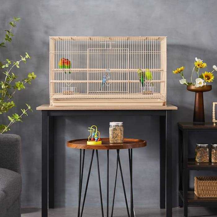 Alternative view of Topeakmart 18 Flight Cage with Slide-Out Tray for Birds