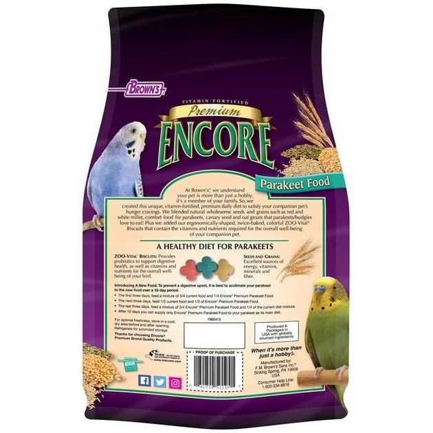 Alternative view of Brown's Encore Premium Parakeet Food