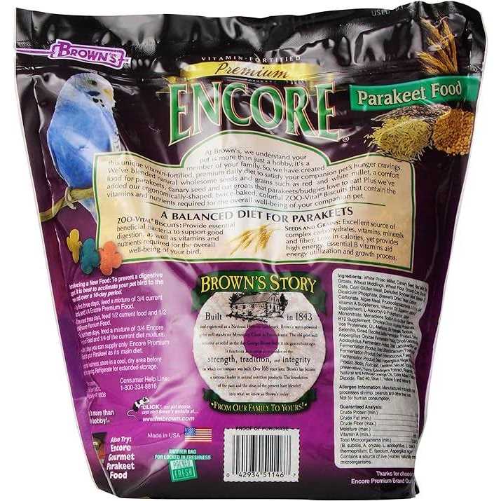 Alternative view of Brown's Encore Premium Cockatiel Food