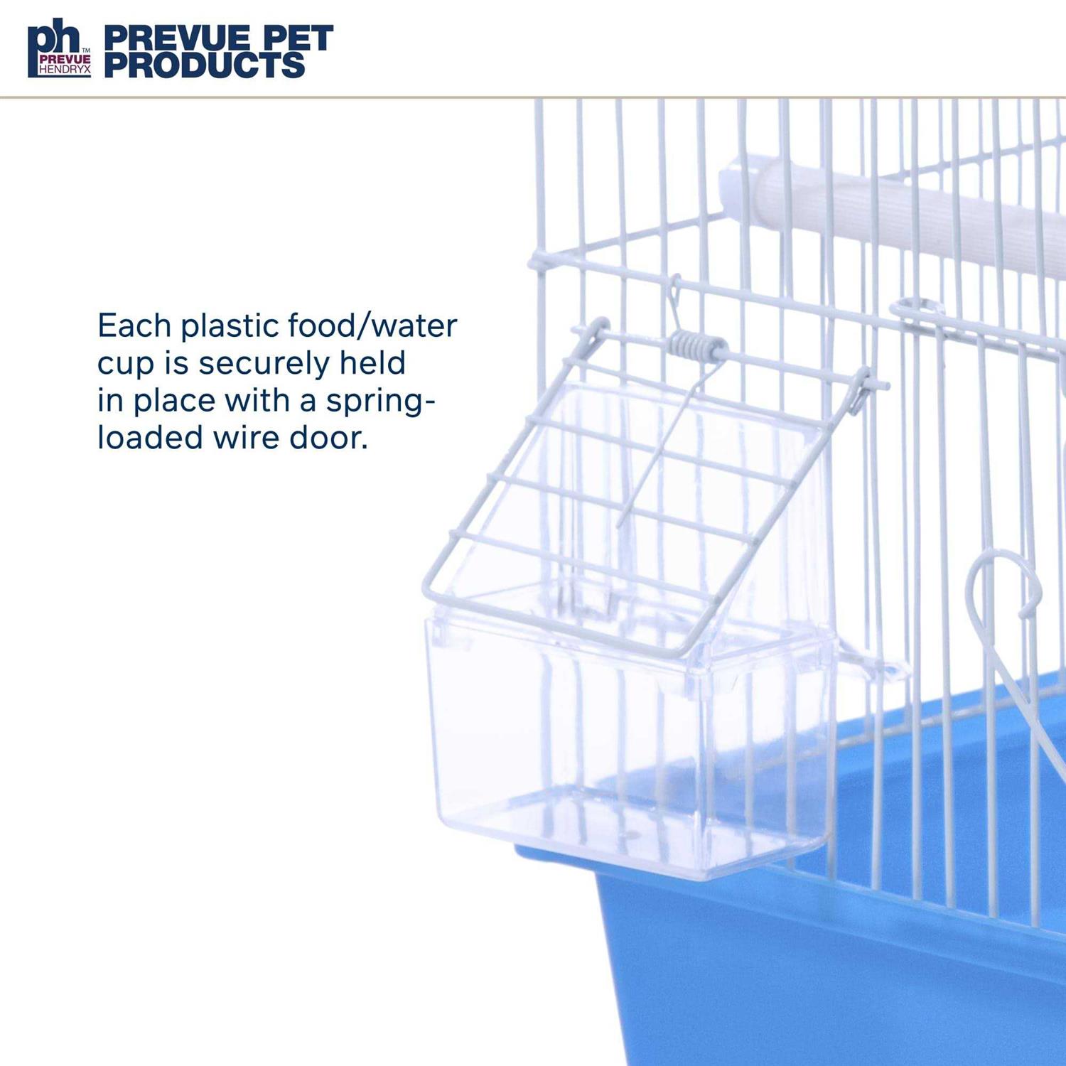 Alternative view of Prevue Pet Products Flat Top Economy Bird Cage Blue and White 31991