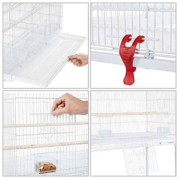 Alternative view of Yaheetech Rolling Stand Extra Space Wood Perches Bird Cage