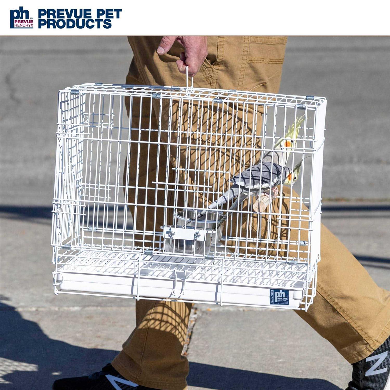 Alternative view of Prevue Pet White Travel Bird Cage