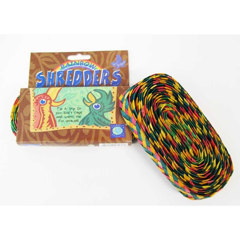 Alternative view of Planet Pleasures Rainbow Shredders Straight Ribbon Bird Toy