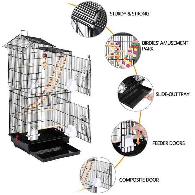 Alternative view of Yaheetech 39-in Parrot Bird Cage