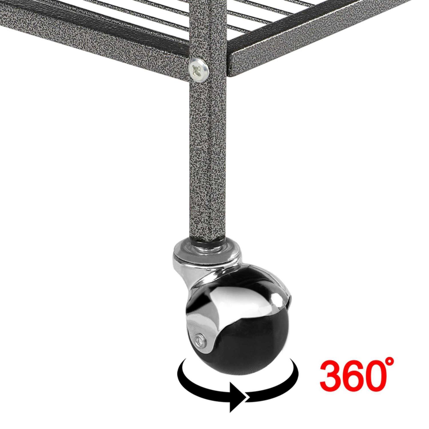 Alternative view of Topeakmart Black Large Bird Cage with Storage Shelf