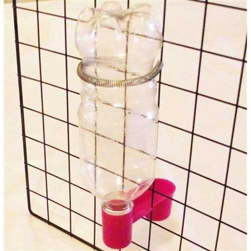 Alternative view of Soda Pop Water Bottle Bird Drinker Cup & Spring