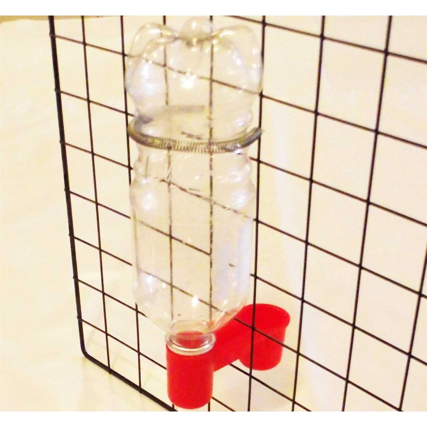 Alternative view of Soda Pop Water Bottle Bird Drinker Cup & Spring