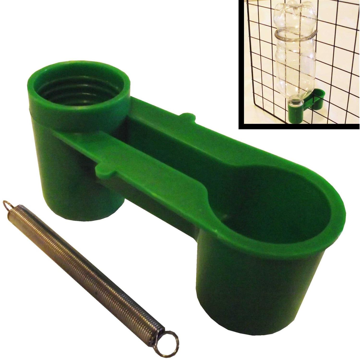 Soda Pop Water Bottle Bird Drinker Cup & Spring