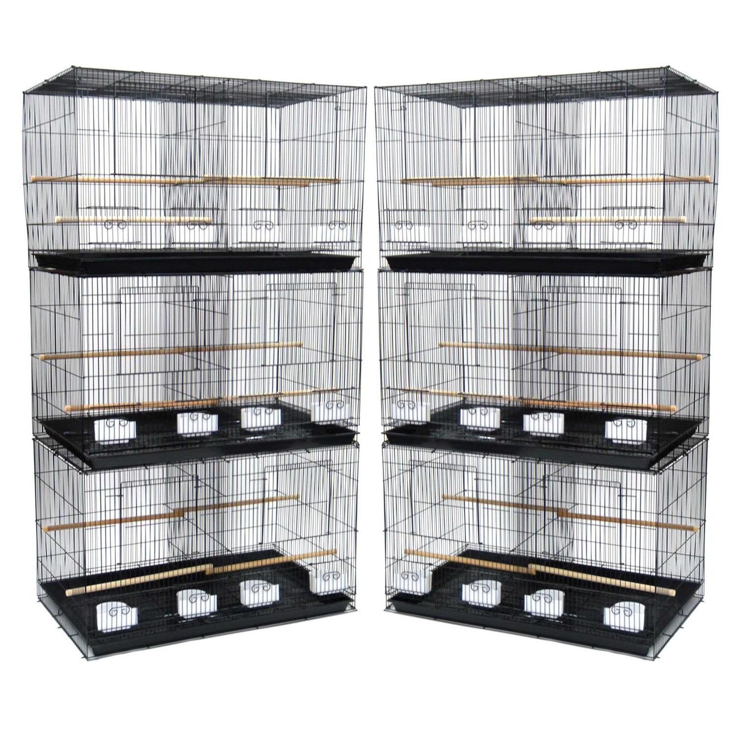 Alternative view of YML Lot of 6 Small Breeding Cages Black