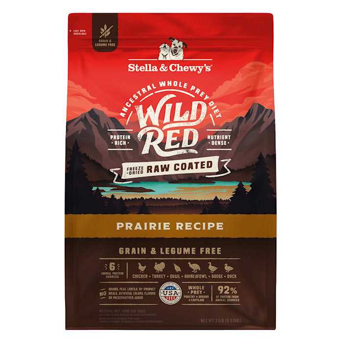 Stella & Chewy's Wild Red Dry Dog Food Raw Coated High Protein Grain Free Recipe