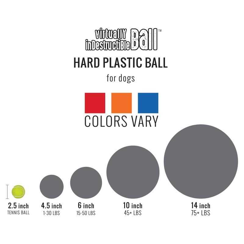 Alternative view of The Virtually Indestructible Ball Dog Toy, Color Varies, 6-in