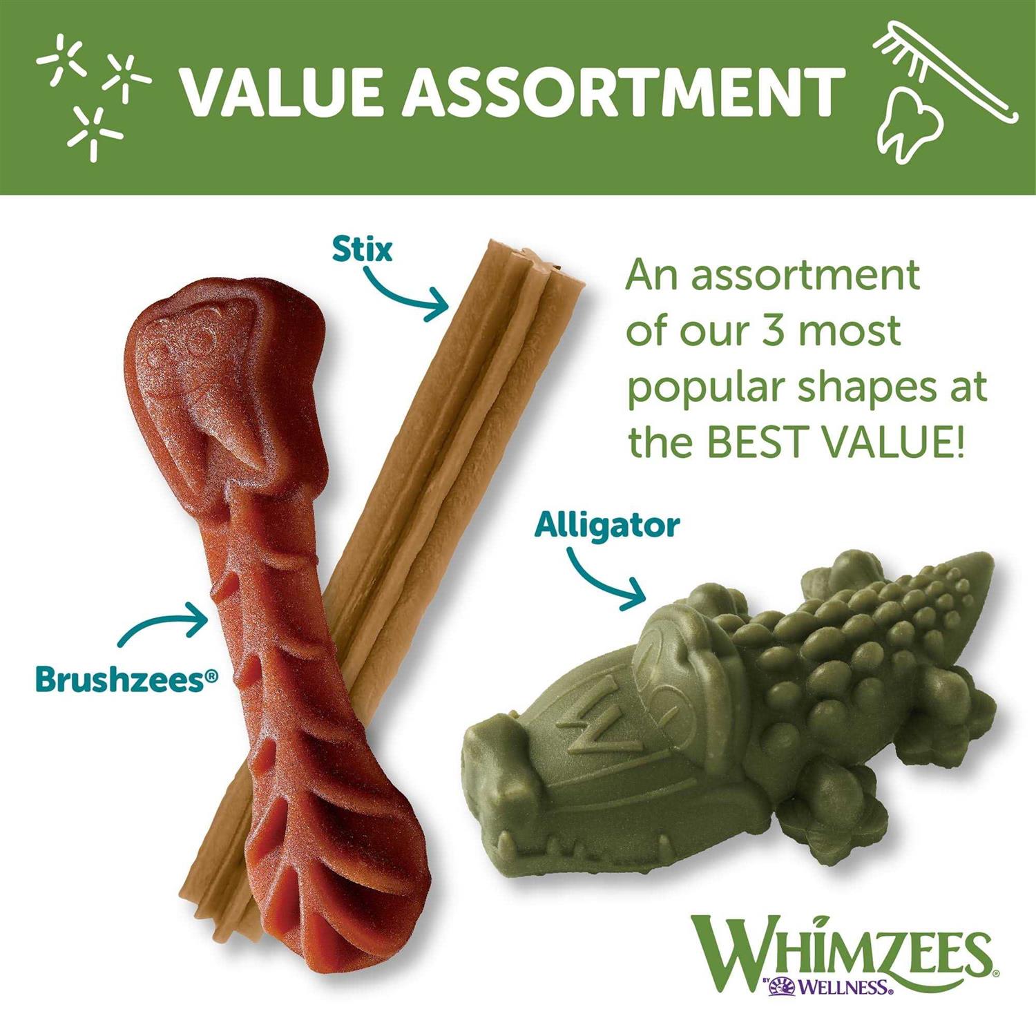Alternative view of Whimzees Natural Dental Value Box Dog Treats