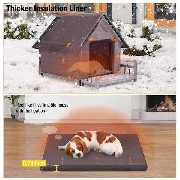 Alternative view of aivituvin Insulated Large Dog House with Liner Inside Iron Frame AIR81-IN