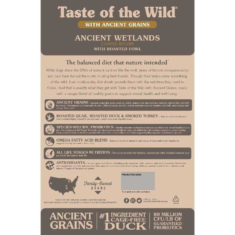 Alternative view of Taste of the Wild Ancient Wetlands with Ancient Grains Dry Dog Food