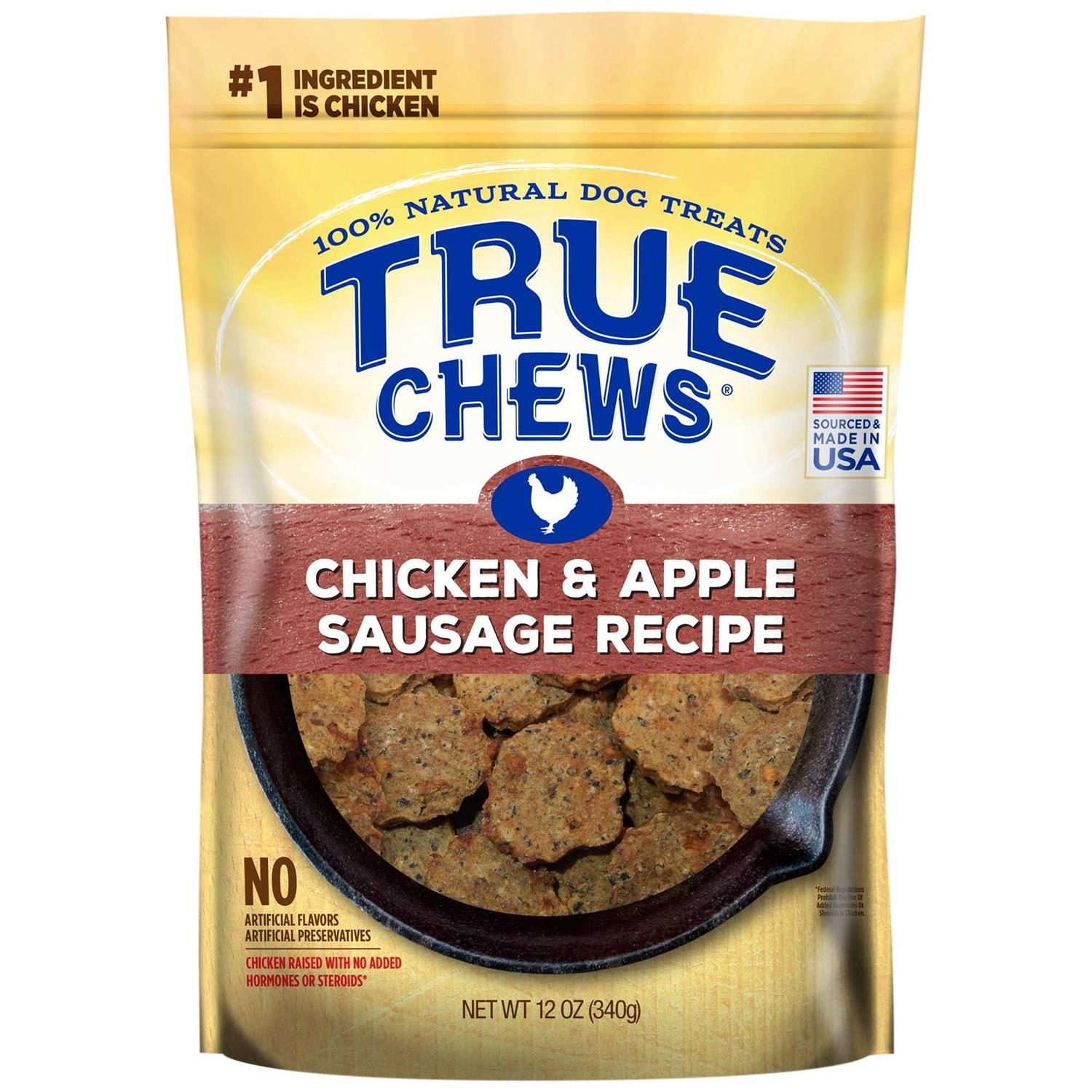 True Chews Dog Treats Chicken & Apple Sausage Recipe
