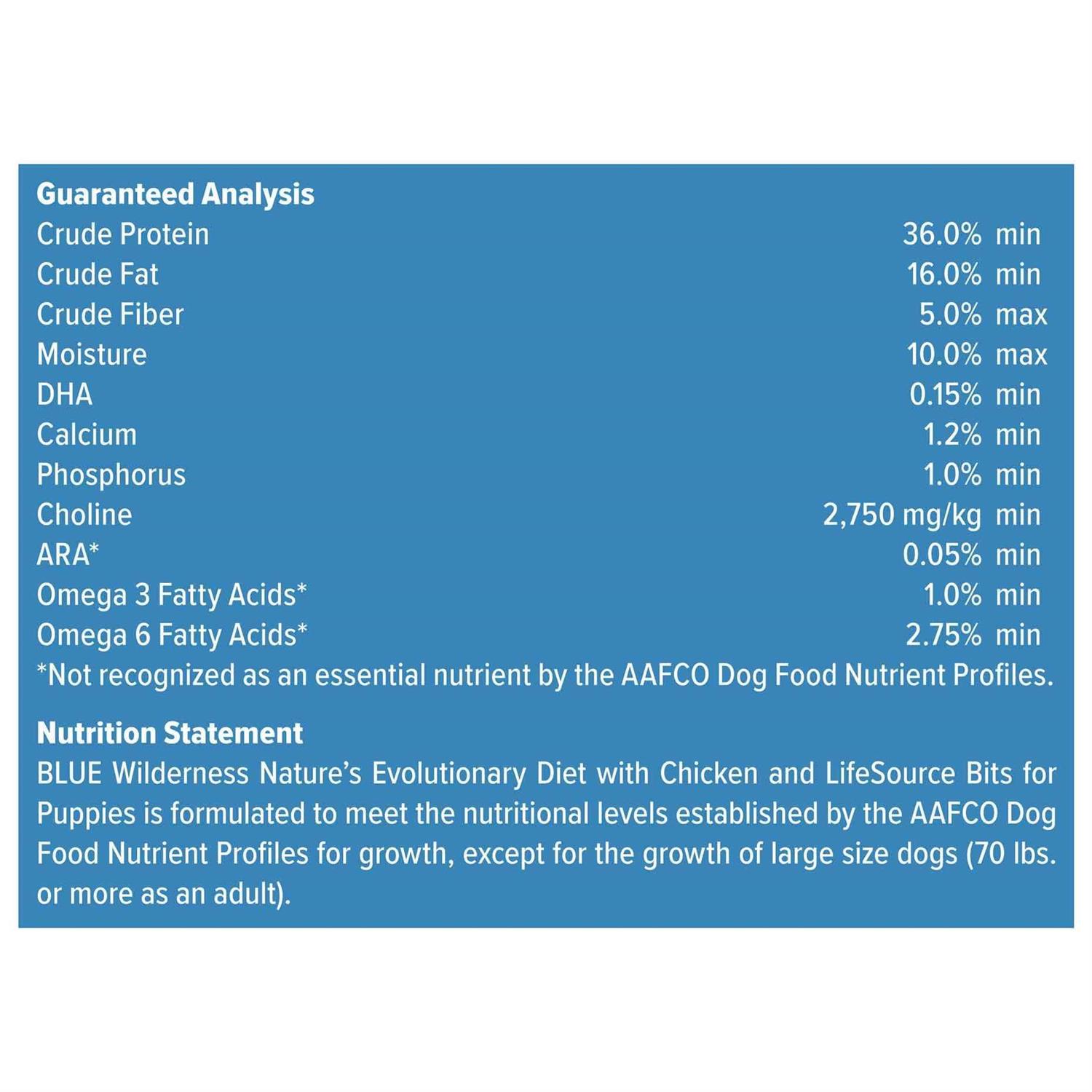 Alternative view of Blue Buffalo Wilderness High Protein Natural Puppy Dry Dog Food Chicken