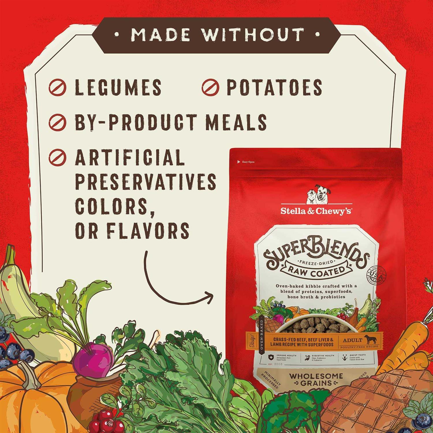 Alternative view of Stella & Chewy's SuperBlends Raw Wholesome Grains Grass-Fed Beef