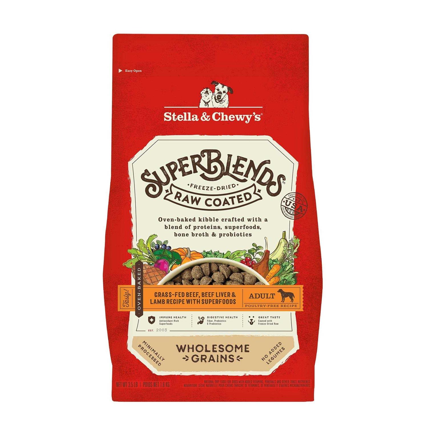 Stella & Chewy's SuperBlends Raw Wholesome Grains Grass-Fed Beef