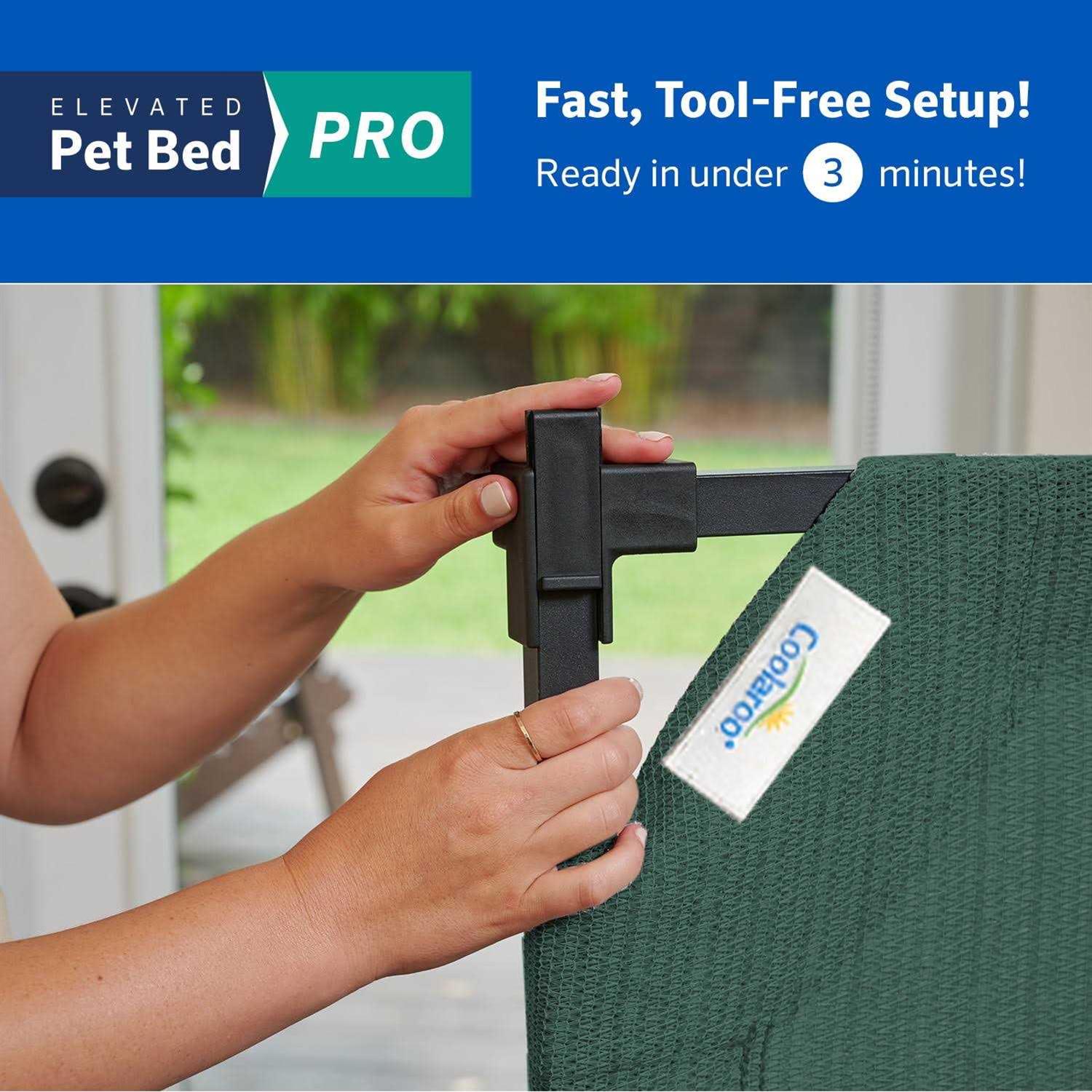 Alternative view of Coolaroo Cooling Elevated Pet Bed Pro
