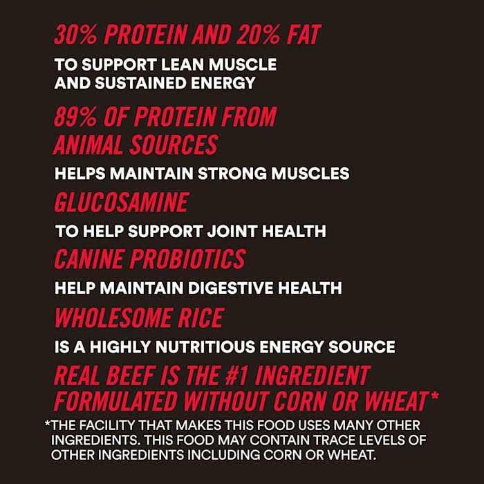 Alternative view of WholeHearted Active Performance High-Protein Beef & Rice Recipe Dry Dog Food