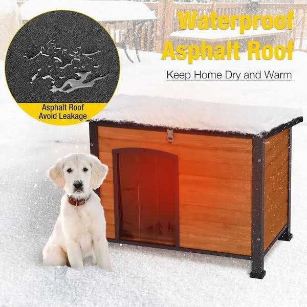 Alternative view of Aivituvin Insulated Outdoor Dog House with Liner Inside