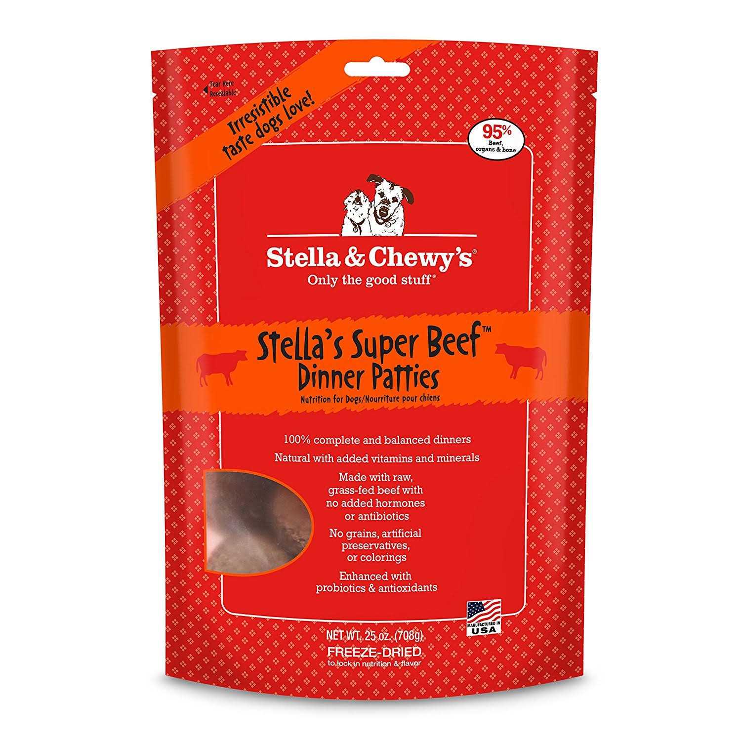 Stella & Chewy's Dog Freeze Dried Food Dinner Patties Super Beef