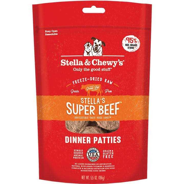 Stella & Chewy's Dog Freeze Dried Food Dinner Patties Super Beef