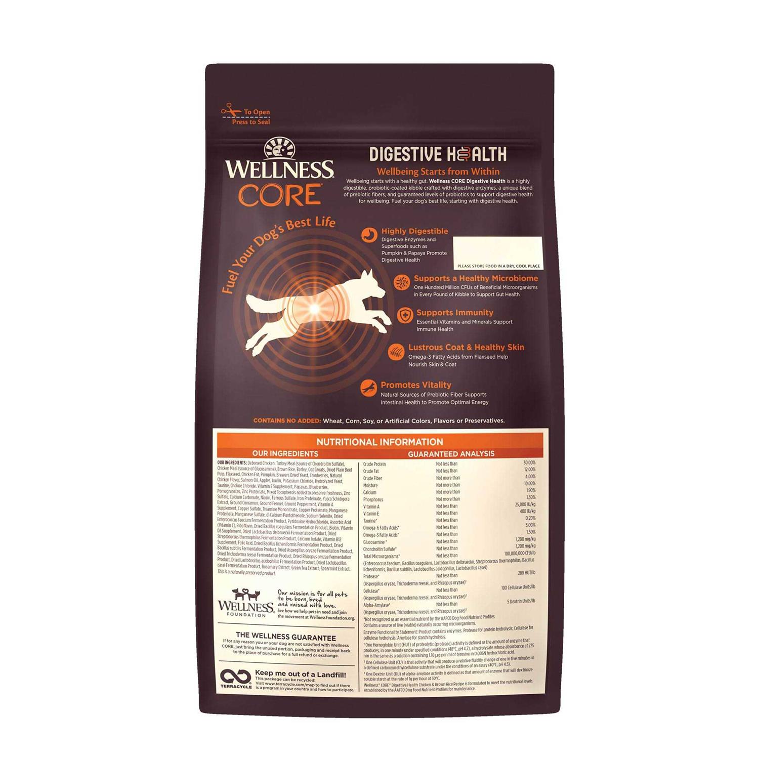 Alternative view of Wellness Core Digestive Health Dry Dog Food Recipe