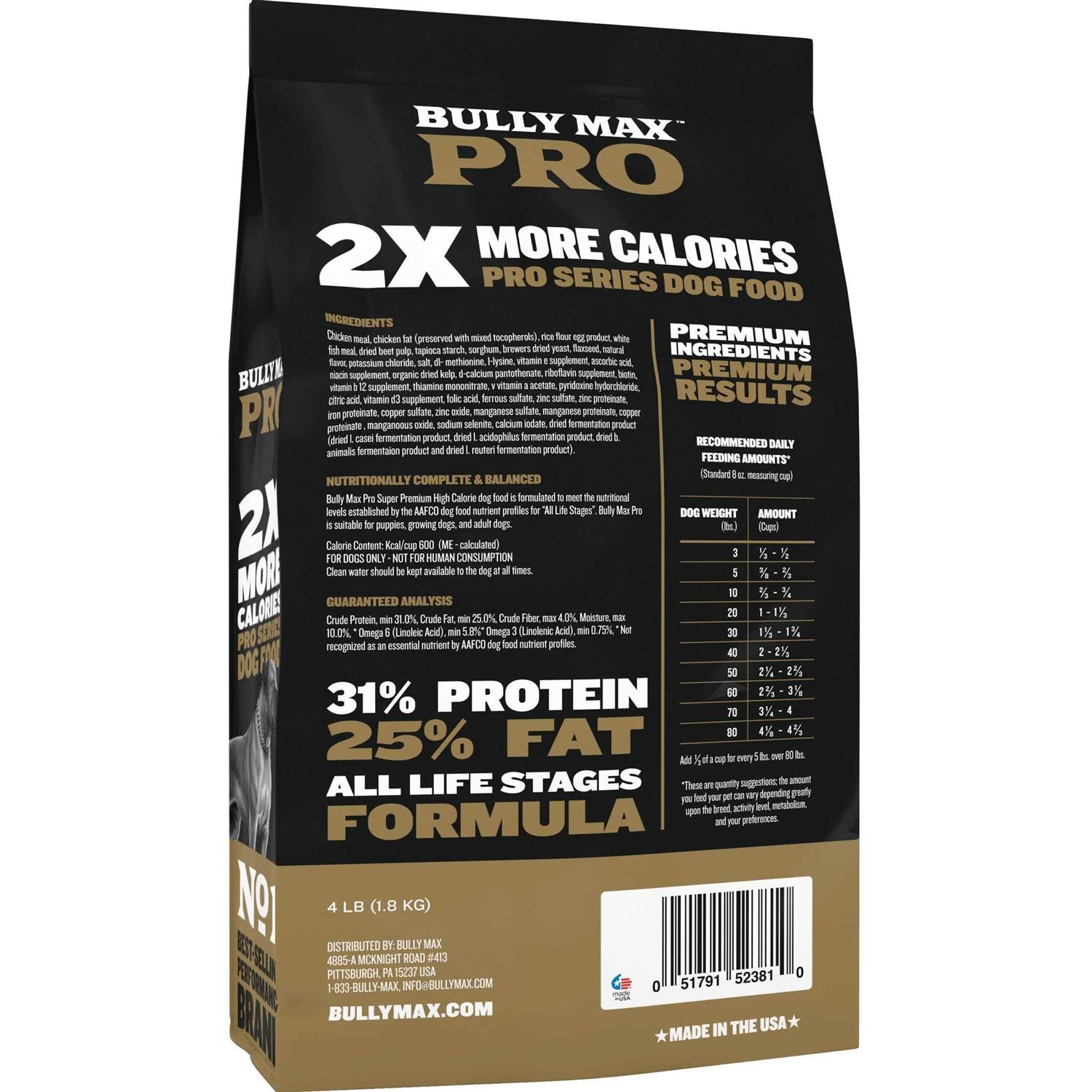 Alternative view of Bully Max Pro Series 31/25 High Calorie Dog Food