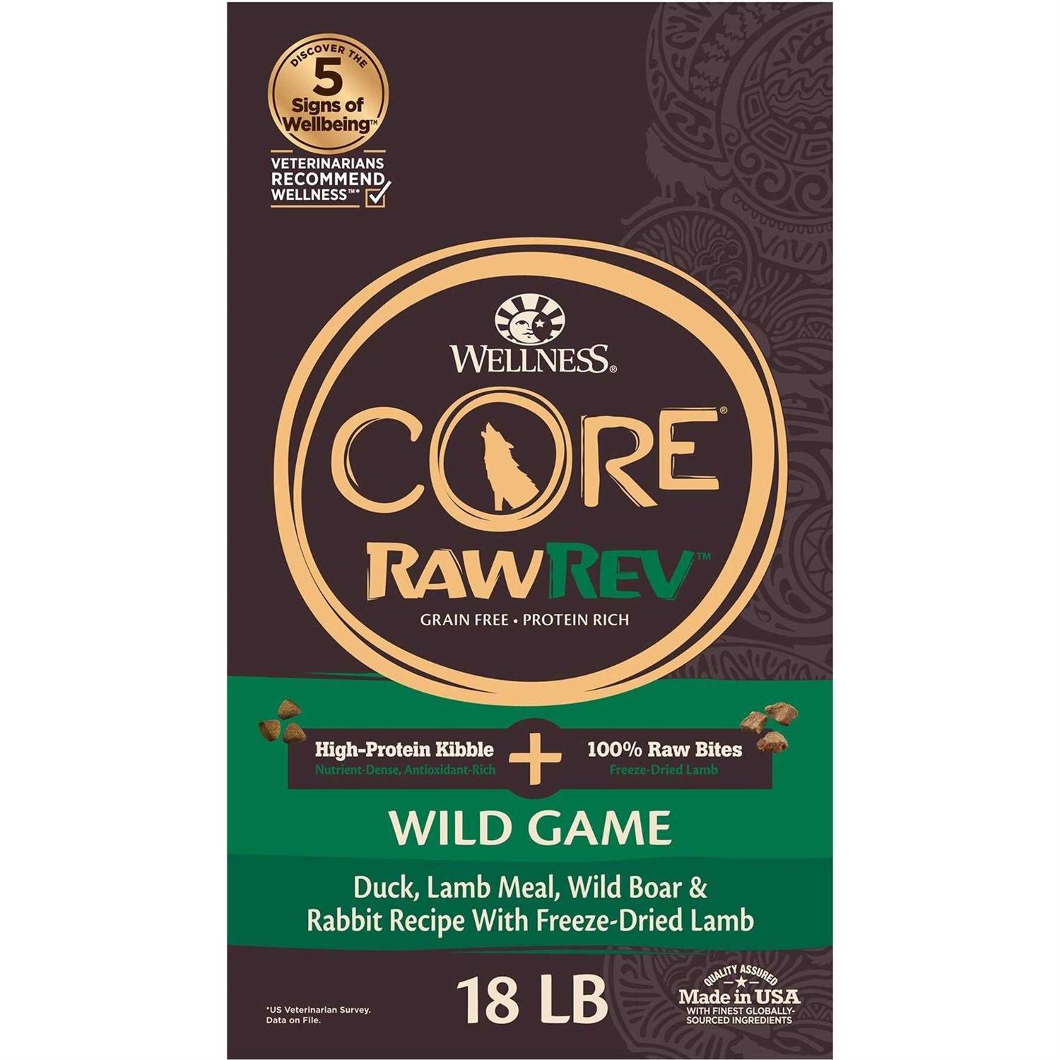 Alternative view of Wellness Core RawRev Natural Grain Free Wild Game Freeze Dried Dry Dog Food