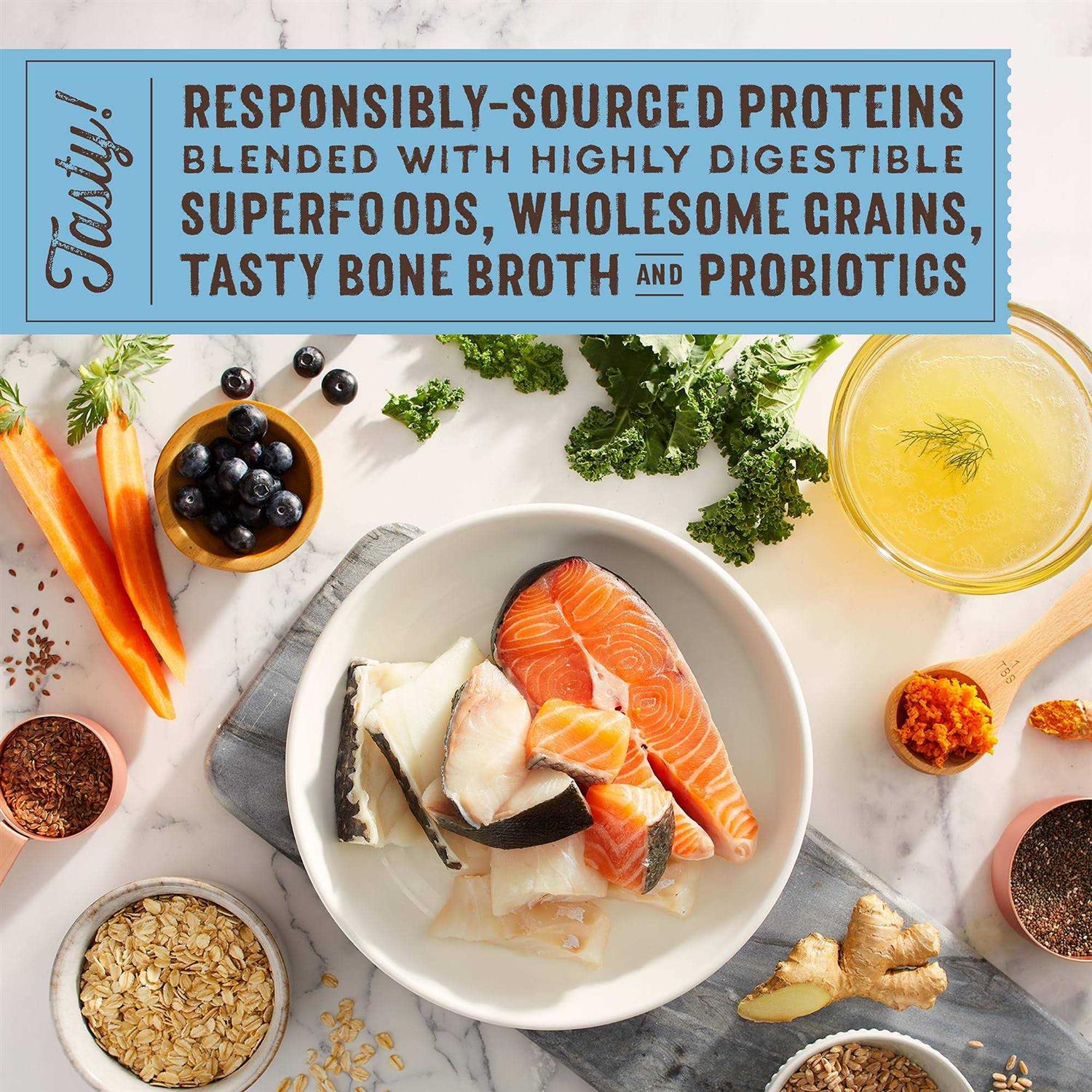 Alternative view of Stella & Chewy's SuperBlends Raw Wholesome Grains Wild Caught Whitefish & Salmon Recipe with Superfoods