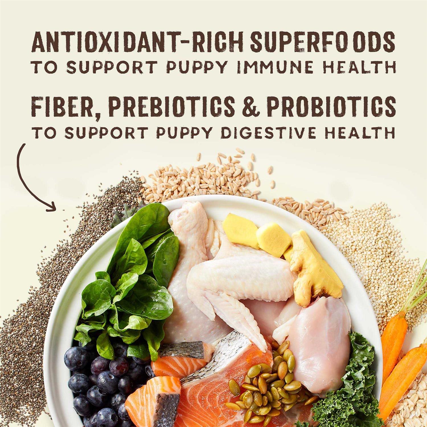 Alternative view of Stella & Chewy's SuperBlends Raw Wholesome Grains Puppy Cage Free Chicken & Wild Caught Salmon Recipe with Superfoods