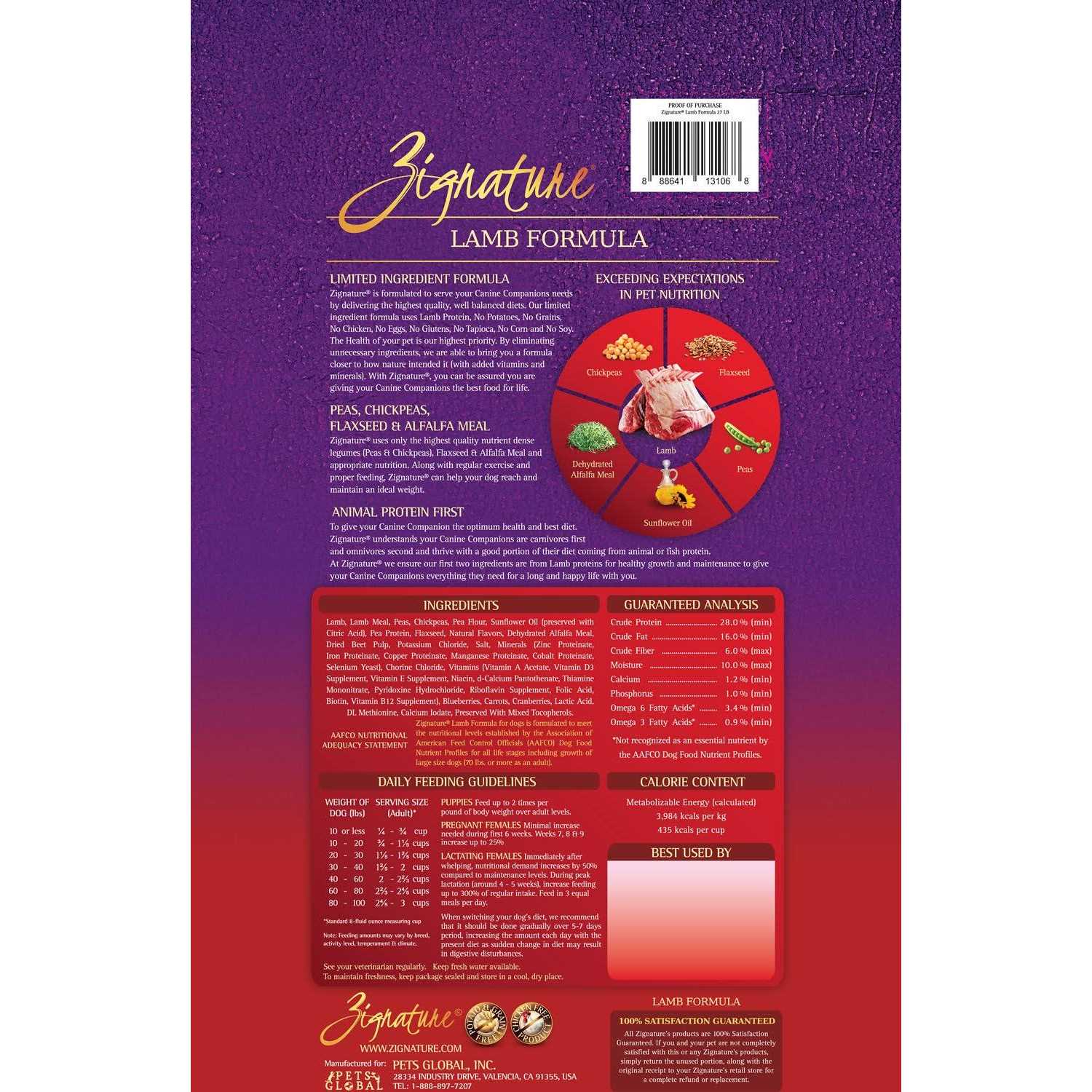 Alternative view of Zignature Lamb Limited Ingredient Formula Dry Dog Food