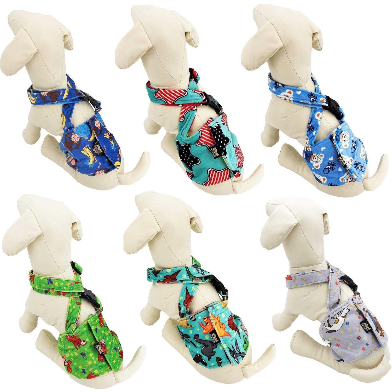 Alternative view of Washable Dog Diaper for Male Boy Fleece Belly Band Reusable with Suspender size
